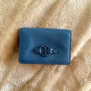 Tory Burch Navy Blue Card Case. Like new!